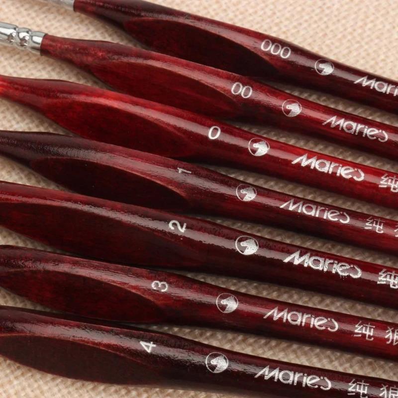 7Pcs Paint Brush Set Professional Sable Hair Art Nail Painting Drawing Brushes Art Painting Brush Pen.