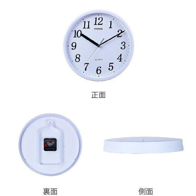 Wall clock 28cm Plasitta drop-resistant shatterproof disaster prevention reduction (analog interior goods 28 hanging stylish timepiece diameter)