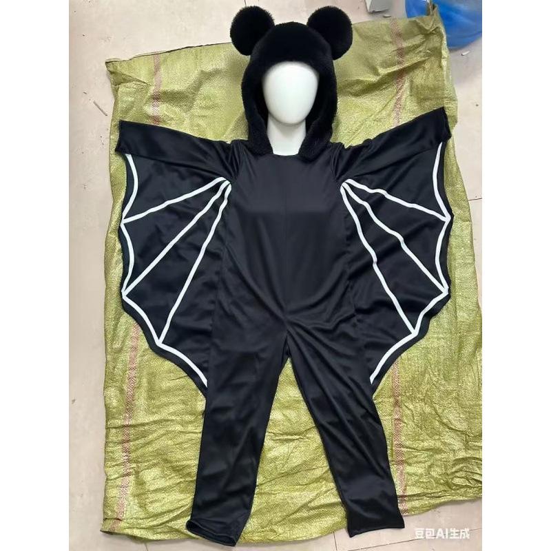 New Kids Vampire Costume Anime Black Vampire Bat Cartoon Character Halloween Costume Battle