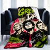 1PC Green Day Flannel Blanket, Use for Birthday/Holiday Gift, Soft Blanket for Sofa/Bed/Camping/Office/Tourism Use,All Seasons
