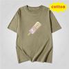 Summer Fresh Color Popsicle Handpainted Pattern Loose Casual Round Neck Short Sleeved Top