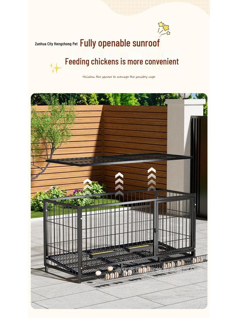Extra Large Outdoor Chicken Cage with Egg Tray and Secure Enclosure