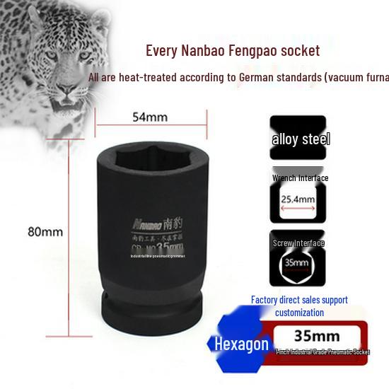 Industrial Grade Heavy Duty 1-Inch Pneumatic Hex Socket for Truck Tires