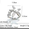 Ocean Starfish Shell Open Rings For Women Stainless Steel Ring Summer Beach Aesthetic Waterproof Jewelry Gift