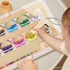 Montessori Magnetisches Farbzuordnungs-Labyrinth Zahlen-Labyrinth Spielzeug Holzpuzzle Aktivitätsbrett Feinmotorik-Spielzeug für Kleinkinder Jungen Mädchen