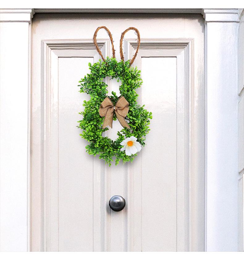 2026 Easter Wreath: Simulated Greenery, Dry Branches & Rabbit Decor for Wall Hanging