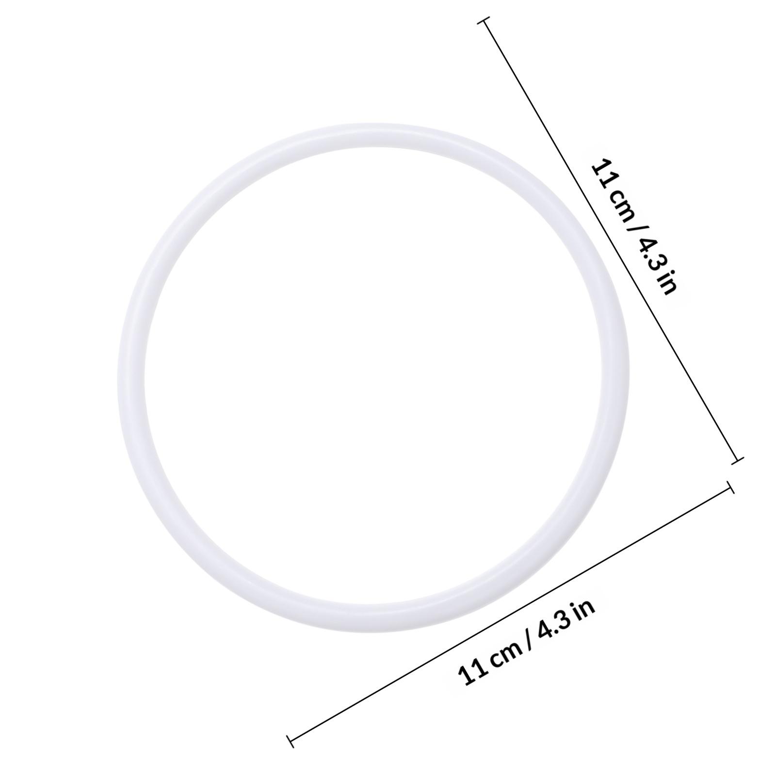 

20pcs Dreamcatcher Hoop Kits White Plastic Rings 11Cm Diy Craft Material For Wall Hanging Decor Mandalas Spirit Shields Homemade 11X11X0.55CM