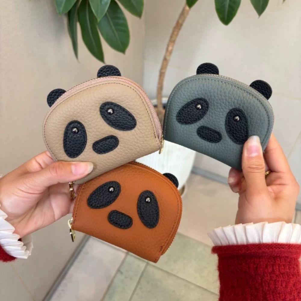 Zipper PU Leather Coin Purse Mini Women Wallet Fashion Panda Card Holder Women