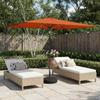 Garden Parasol with LED Lights and Base 200 X 300 Cm