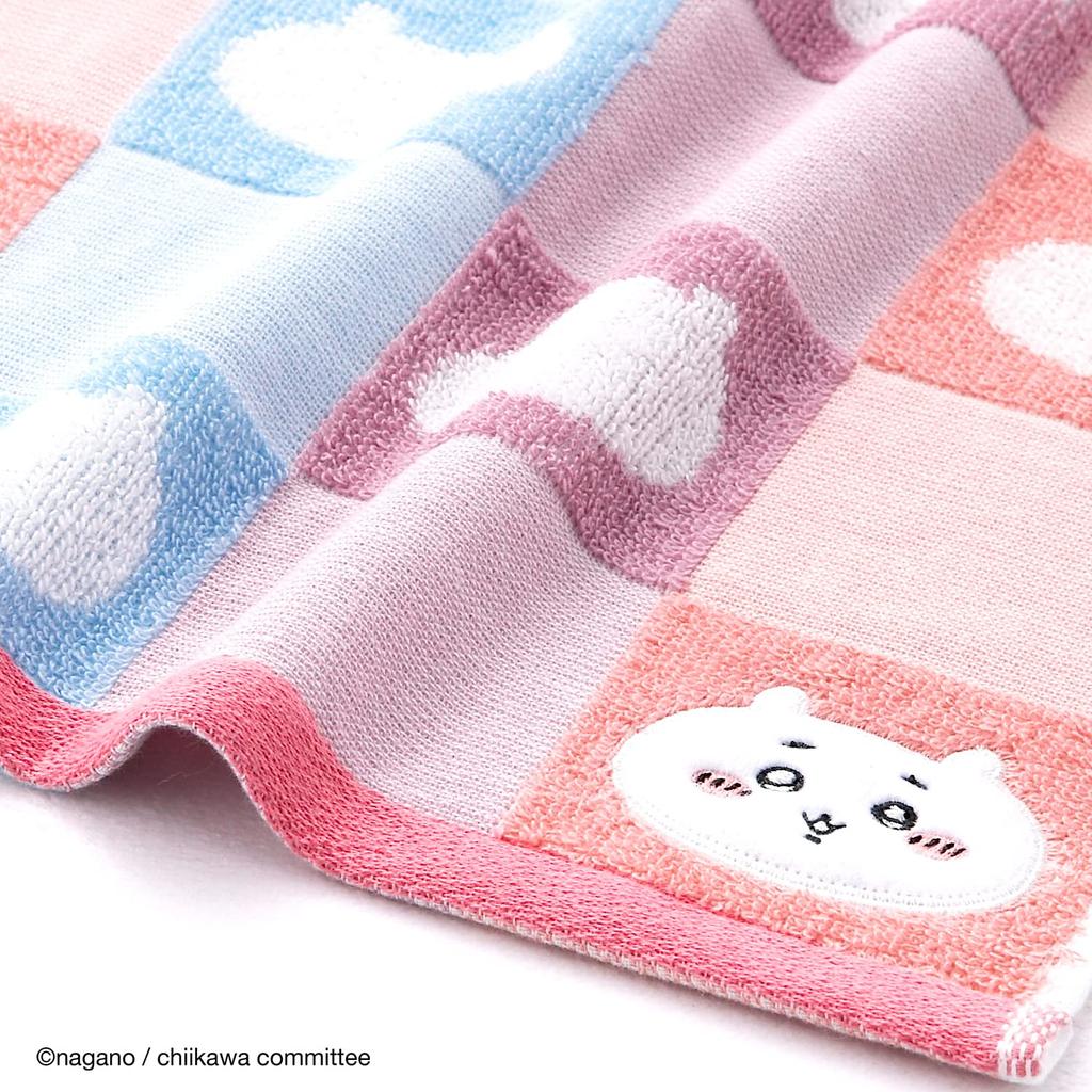 Chiikawa Pattern Slim Bath Gauze 34 x 120 cm Towel, Pink, Pile, Cute, 41-1083180, Approx.