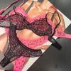 Fashion Floral Prints Women Lingerie Set Fashion Sexy Lace Bra French Ultra Thin Breathable Intimates Bralette Soft Underwear