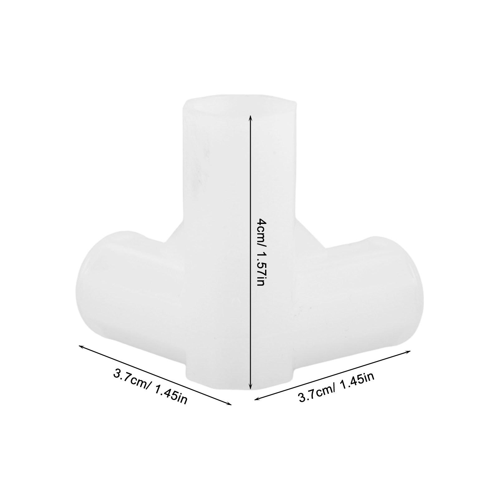 

10Pcs Closet Rod 3-Way Plastic Corner Connectors Thickened Coupling Furniture Joint Fasteners Wardrobe Shoe Rack Canvas Wardrobe
