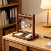 Vintage Wooden Storage Display Stand Entryway Organizer for Key Sunglasses Eyeglass Watch Jewelry Home Desktop Decor Holder