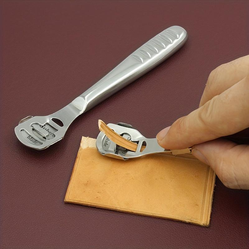 Premium Metal Faux Leather Thinner Blades - Precision Carving, Trimming & Scraping for DIY Faux Leather Crafting, Durable Hand Tool Accessories