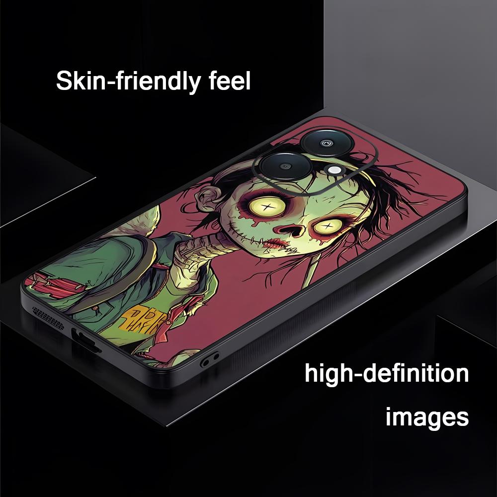 

Zombies Art Cartoon Phone Case For Xiaomi Redmi 14C 13C 12C Note14 13 12 11 10 Pro Plus S Soft Black Phone Cover Redmi Note 11S 4G