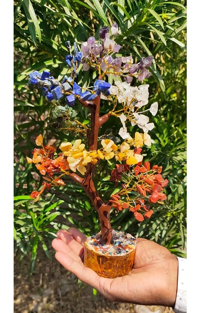 7 Chakra Healing Gemstone Tree for Positive Energy & Vastu | Natural Crystal Money Tree for Home Decor, Office & Gifts