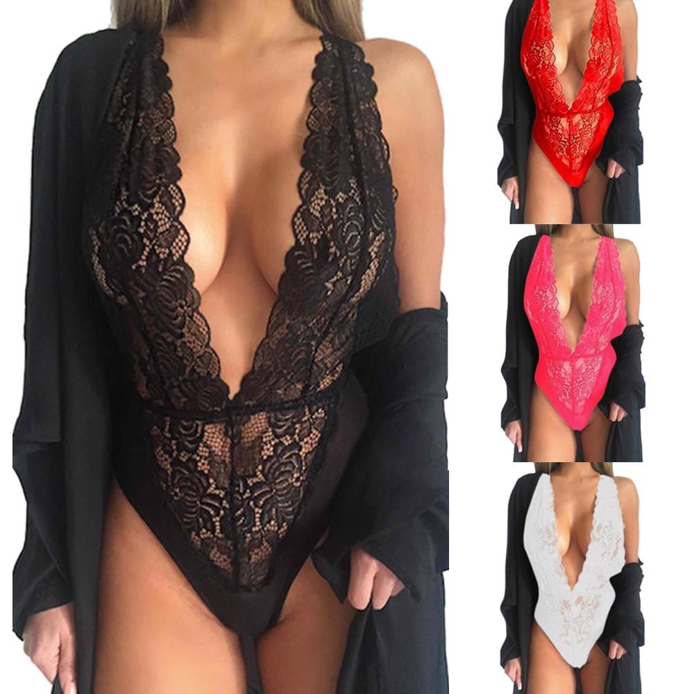 Fashion Sexy Lace Sleepwear Lingerie  Babydoll Underwear Jumpsuit