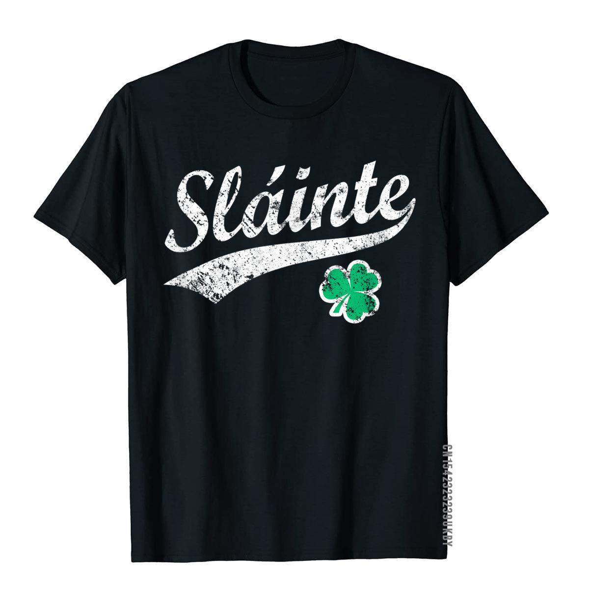 Vintage Team Slainte Irish St. Patrick s Day T-Shirt Cotton Top T-Shirts For Men Fitness Tops Shirt Latest Japan Style - Men ... S разноцветный