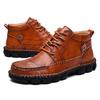 Autumn Winter Cow Split Leather Men Boots Comfortable Motorcycle Boots