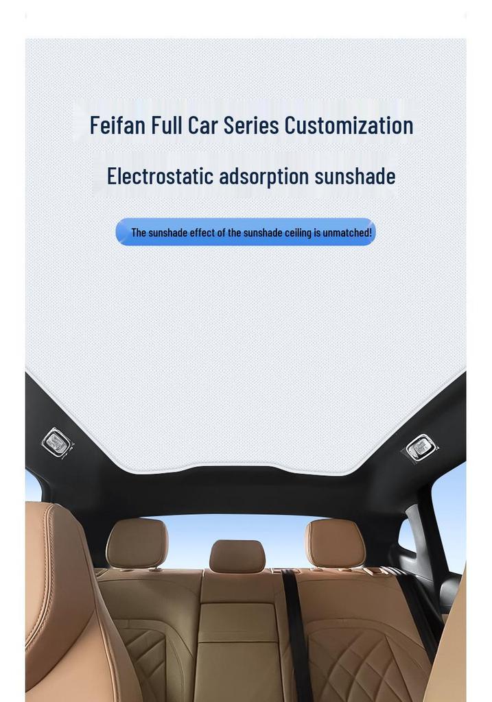 Silicone Suction Sunroof Sunshade for Feifan R7/F7 (No Radar) & ER6/MARVELR - Electrostatic Sun Protection