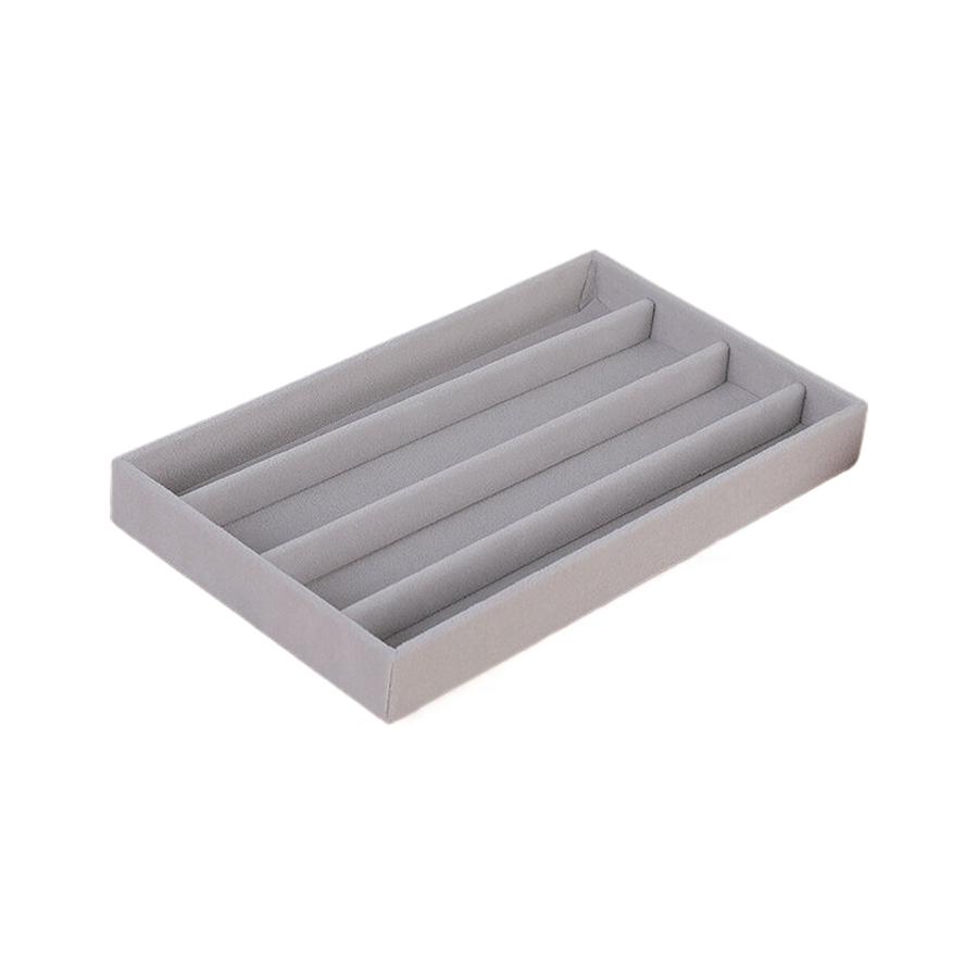 1pc, Flocking Jewelry Box Jewelry Tray, Suitable For: All Kinds of Jewelry Storage.Color: Gray