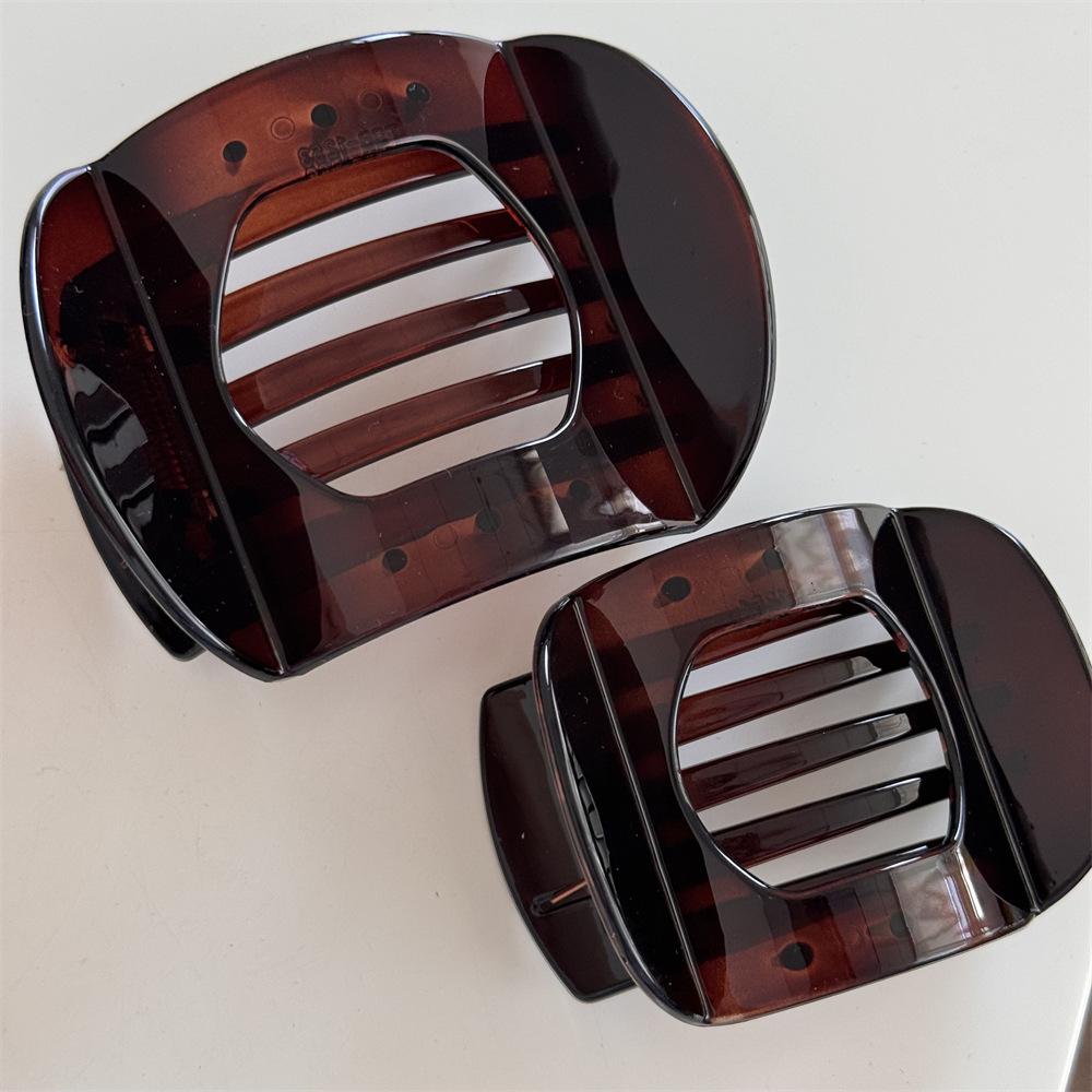 Retro High-End Shark Clip, Women'S Back Of The Head Grab Clip, Versatile Half Tie Hair Hairpin, Elegant Hair Accessory