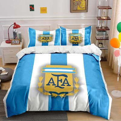 Argentina AFA Set Lenzuola Design Biancheria da Letto Copripiumino Set Copripiumino Federe Decorazioni per la Casa (1 * Copripiumino 2 * Federe, senza piumino)