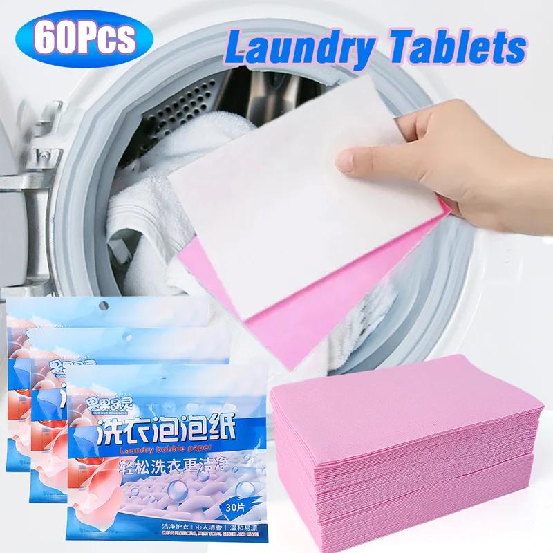 

Laundry Tablets Strong Decontamination Concentrated Detergent Sheets Underwear Clothes Washing Powder Discs for Washing Machine