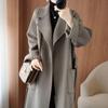 Women's Plus Size Double-Sided Wool Overcoat, Long Loose Fit (Autumn/Winter 2025)