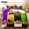 Halloweenský povlak na přikrývku Queen Kreslená dýně Obal na přikrývku Mikrovlákno Hororové téma Gotická strašidelná ložní souprava Pro chlapce Teenagery