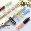 5-Hole Clear Binder Rings for Loose Leaf Clips and DIY Folder Binding