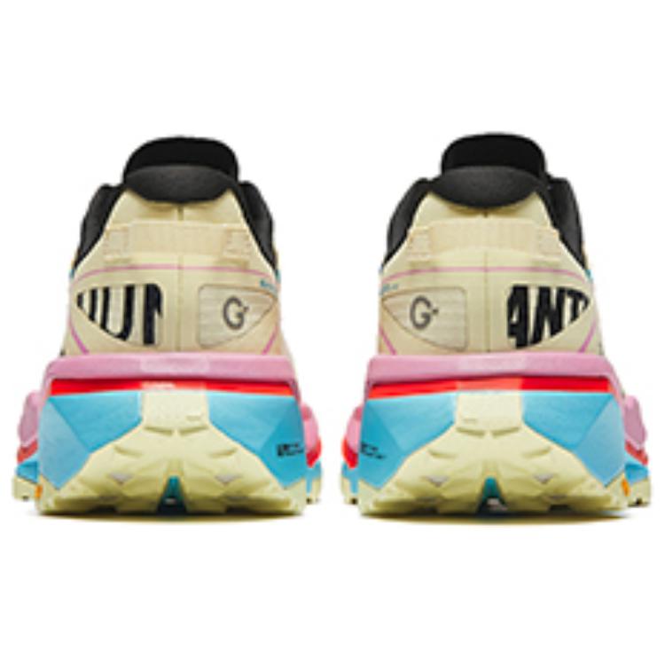 New Anta Champion Falcon Cushioning Wear Resistant High Top Outdoor Shoes Women's Yellow Red Blue 122436617AS-3
