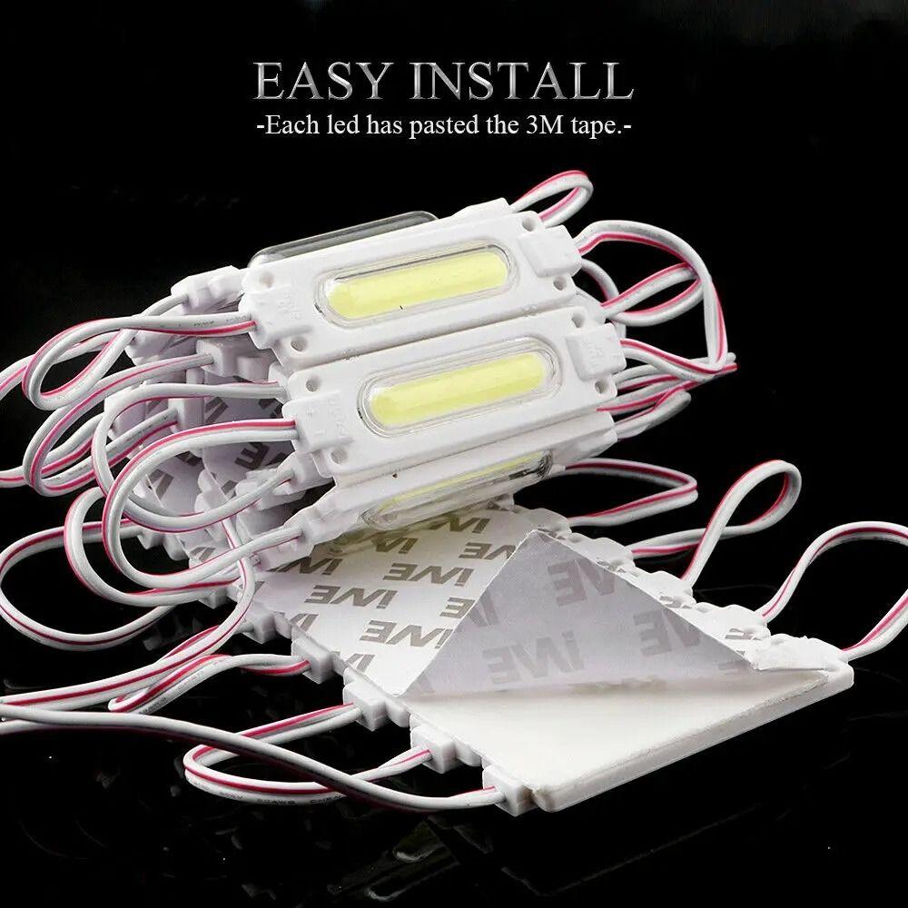 10pcs/lot 12V COB LED Module Waterproof Indicator Light Warning Lamp LED Back Light  Sign Channel