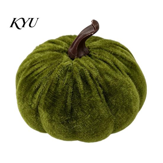 Soft Flannel Pumpkin Props Small Artificial Velvet Decoration, Fall Thanksgiving Stuffed Simulated Ornament, Autumn Harvest Tabletop Centerpiece