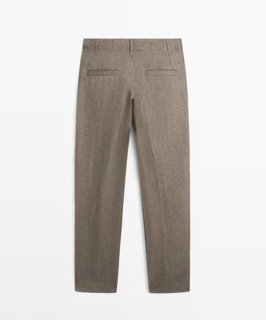 Masimodutti 100% Linen Washed Total Look Pants