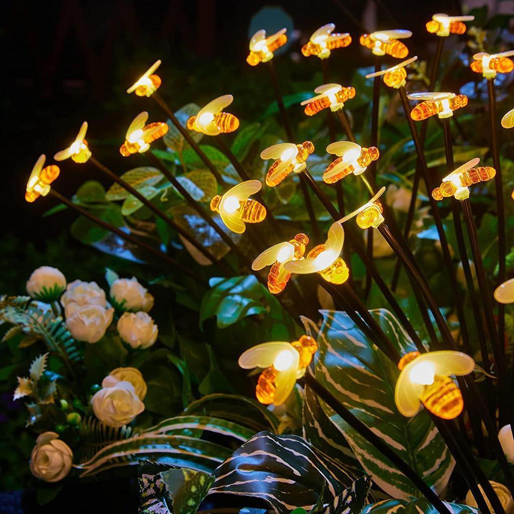 Outdoor Solar Firefly Courtyard Lights - Waterproof Landscape Lawn and Ground Plug Night Lights