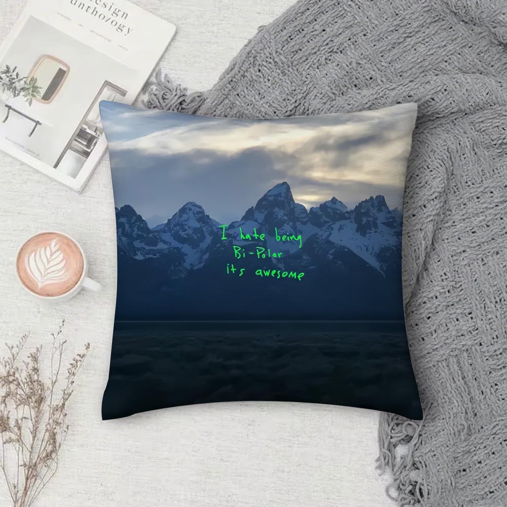 Rapper Kanye West Beauty And The Beast Pillow Case Cover Square Sofa with for pattern comfortable cushionsuitable of room