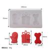 DIY Silicone Mold Christmas Gift Box Candle Chocolate Fondant Cake Baking Glove Bone Shape Creative Craft Mold Gift for Adults