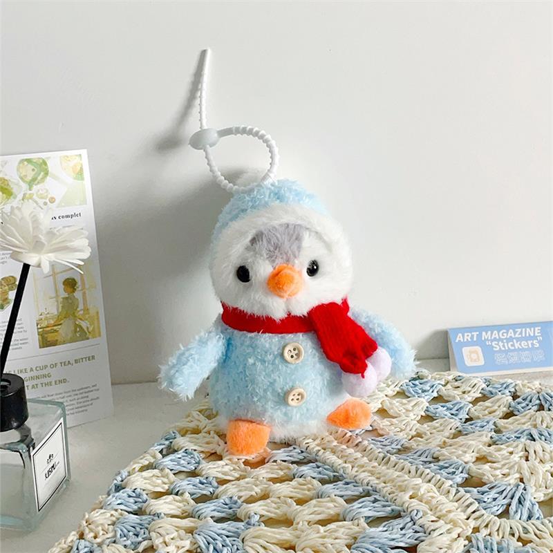 

Cute Winter Christmas Scarf Penguin Plush Dolls Toys Keychain Bag Pendant Backpack Hanging Ornaments Keyring Girly Birthday Gift