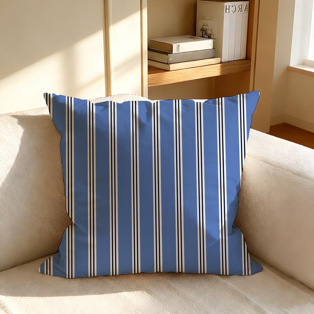 P-Stripes Cushion Cover Square Cushion Cover, Vintage Soft Sofa Pillow Case, Home Decoration And Protective Cover