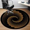 1pc Vortex Dots Office Round Area Rug, Indoor Mat Suitable For Office, Under Office Chairs Bedroom Living Room Home Decor, Room Deco