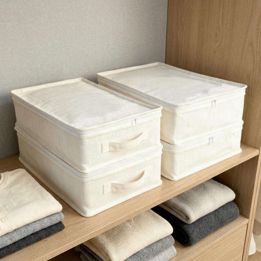 Large Capacity Visible Clothes Storage Box Dust-proof Clothes Moving Box Clothing Storage