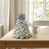 Handgefertigtes Weihnachts-Tischornament DIY Gesteppter 3D-Baum Bastelset für Anfänger, Stoffflickerei Dekoratives Kunstset Feiertagsdekoration, Festlich