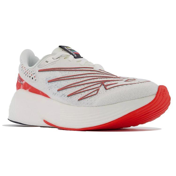 New Balance Scarpe da Corsa da Gara Donna FuelCell RC Elite v2 White Neo Flame WRCELZ2