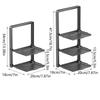 Kitchen Storage Rack - Multi-Functional 2/3 Tiered Wonder Rack With Serving Tray - No Drilling Required Foldable