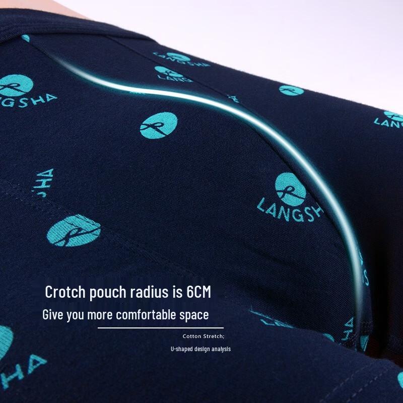 LangSha Men's Pure Cotton Boxer Briefs