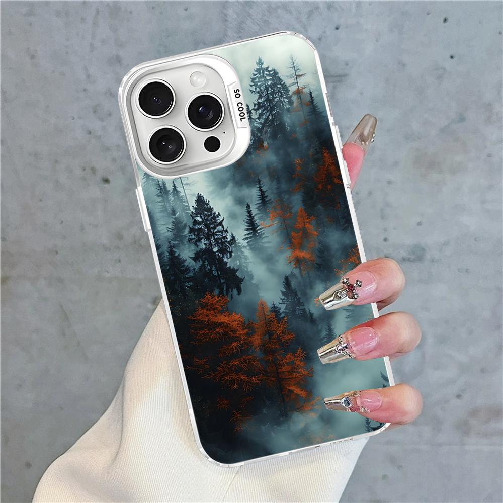 Forest Landscape Phone Case For IPhone 16 15 14 13 12 11 Pro Max X XR XSMAX 8 7 Plus Matte Shockproof Back Cover