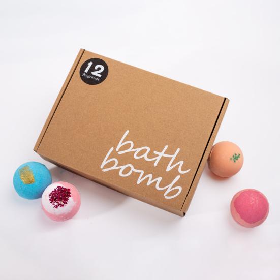 12Pcs Salt Bath Bombs Plants Extract Essential Oils Handmade Fizzes Balls Dry Skin Moisturizing Shower Ball Relaxation Spa