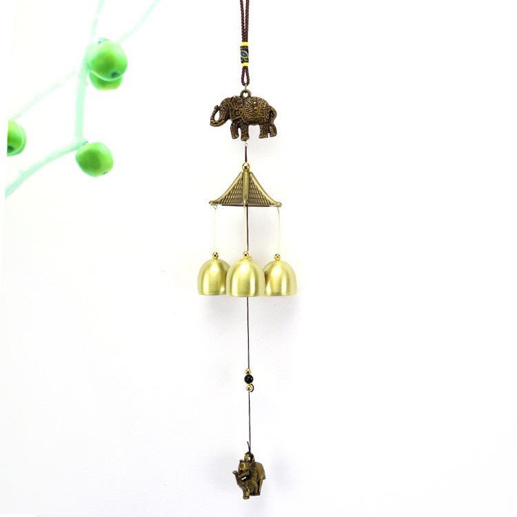 D5 Retro Wind Chimes Copper Wind Bell Hanging Pendants Garden Decorations Outdoor Oriental Lucky Pendants Home Room Decor Items