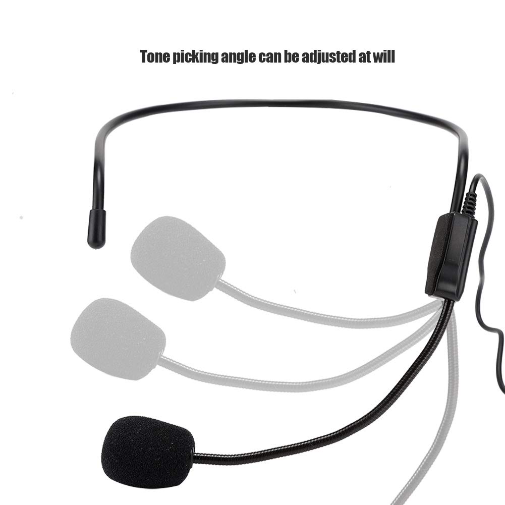 Akozon 3-Pin XLR Headset Microphone Mini XLR Professional Headwear Microphone Ta3F Plug